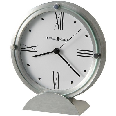 Simon II Brushed Aluminum Quartz Table Clock