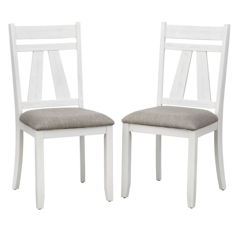 Set of 2 Miller Dining Chairs White - Lifestorey, 1 of 9