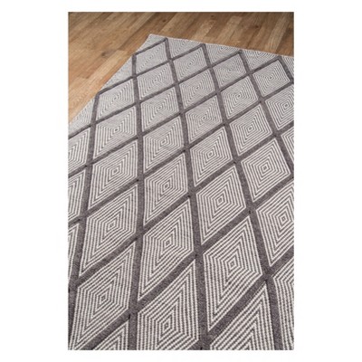 Handmade Woolen Comfort 60" Rectangular Blue Diamond Rug