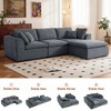 KWPZQEB 110.2" Modern L-Shape Sofa, Chenille Floor Modular Sofa with 2 Pillows, 4 Seater Couches Sofa with Deep Seat for Living Room - 4 of 4
