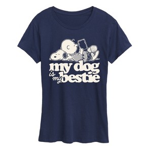 Women's - Peanuts - My Dog Is My Bestie Short Sleeve Graphic T-Shirt - 1 of 4