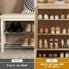 Rattan Shoe Cabinet with 2 Doors, 5-Tier Shoe Storage Cabinet with Adjustable Shelves, Wooden Shoe Storage Organizer for Entryway, Living Room - 3 of 4