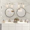 Apmir Round High Quality Aluminum Alloy Framed French Cleat Mounted Wall Decor Bathroom Vanity Mirror in matte black with 5-Year Warranty - 3 of 4