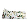 tagltd Red and Green Mistletoe & Holly Printed White Cotton Table Runner, 72L X 14.5W in. - image 2 of 2