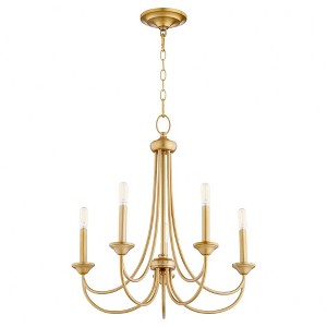 Quorum Lighting Brooks 5 - Light Chandelier in  Aged Brass - 1 of 1