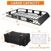 Heavy Duty Universal Roof Rack Cargo Basket 64"x39" - Rooftop Rack Cargo Carrier Universal with Cargo Bag,Cargo Net,Ratchet Strap - 4 of 4