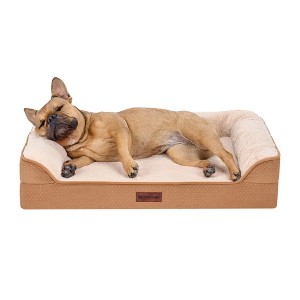 FurHaven Plush & Embossed Velvet Dreamer Orthopedic Sofa Pet Bed for Dogs and Cats - 1 of 4
