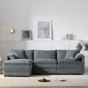 Clihome 103" Chenille Modular Sectional Sofa with Deep and Wide Seat,L Shaped Cloud Couch Set with Double Cushions,4 Seat Sofa with Movable Ottoman - 3 of 4