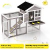 Tangkula Wooden Chicken Coop Outdoor & Indoor Small Rabbit Hutch w/ Run - 4 of 4