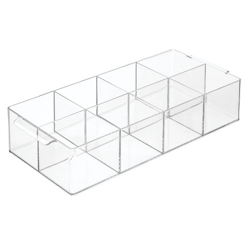 Mdesign Plastic Tea Storage Organizer Caddy Tote, 8 Sections : Target