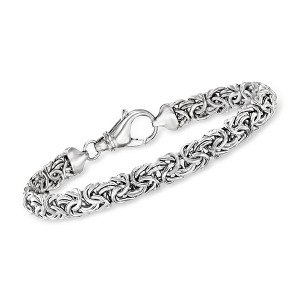 Ross-Simons Sterling Silver Small Byzantine Bracelet Size 9 - 1 of 4