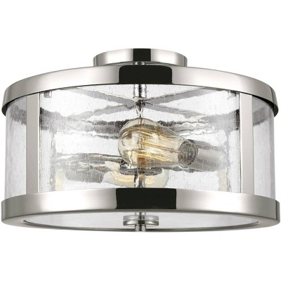 Feiss Harrow 15" Wide Polished Nickel 2-Light Ceiling Light