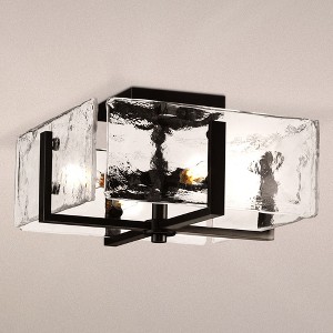 Urban Ambiance Luxury Mediterranean Indoor Ceiling Light,  7-1/4''H x 13"W x 13''D,  Matte Black Finish, UHP5076 - 1 of 4