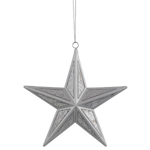 Northlight Speckled Style Hanging Star Christmas Ornament - 5.5" - Silver - 1 of 3