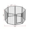 LAOTIES 39" Heavy Duty Metal Dog Playpen with Door,8 Panel Indoor Outdoor Pet Exercise Fence,Foldable Puppy Pen with Rust Resistant Coating - 4 of 4