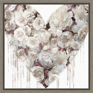 Amanti Art Big Hearted Flowers I by Lindsay Rodgers Canvas Wall Art Print Framed 16 x 16-in. - 1 of 4