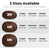 CAVINAS Bean Bag Chair with Easy-Clean Cover,Modern Lazy Sofa with 5ft Fabric Lounger,Faux Fur Bean Bag Chair Couch with Memory Foam - 4 of 4