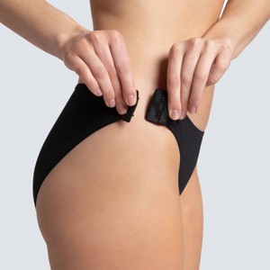 Slick Chicks Women's 2pk Adaptive Briefs - Black/Beige - 1 of 4