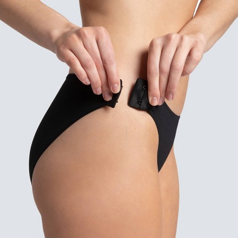 Saalt Leak Proof Period Underwear Regular Absorbency - Super Soft Modal  Comfort Bikini - Volcanic Black - L : Target