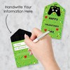 Big Dot of Happiness Game Zone - Pixel Video Game Cards for Kids - Happy Valentine's Day Pull Tabs - Set of 12 - 3 of 4