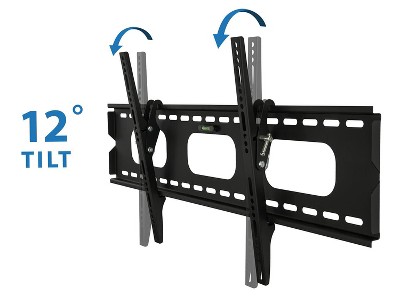 Black Steel Low-Profile Tilting TV Wall Mount for 42-90 inch Screens