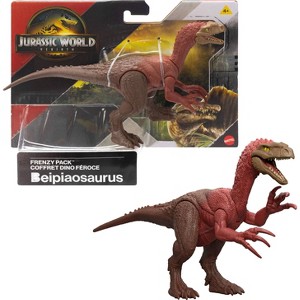 Jurassic World Rebirth Frenzy Pack Beipiaosaurus Dinosaur Figure, Authentic Toy, Digital Play - 1 of 4