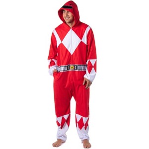 Power Rangers Mens' Character Union Suit Costume Sleep Pajama - 1 of 4