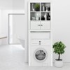 Tangkula Over the Toilet Storage Rack Bathroom Space Saver Cabinet with 4 Open Cubes - 2 of 4