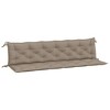 vidaXL Garden Bench Cushions 2pcs Taupe 78.7"x19.7"x2.8" Oxford Fabric - 2 of 4