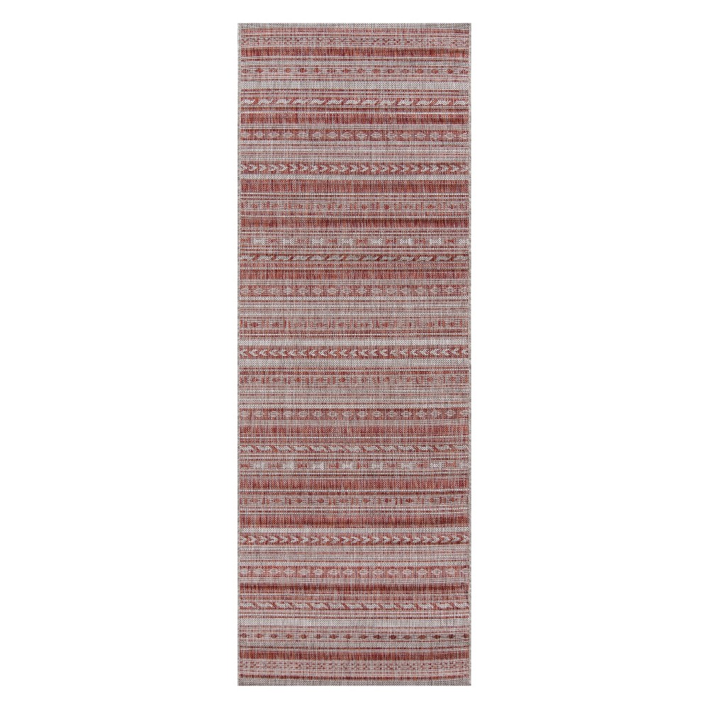  Runner Fair Isle Design Loomed Copper