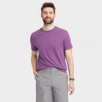 NWT Hollister Henley Shirt Men’s XL Light Purple Linen Blend Casual