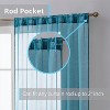HLC.ME Lauren Semi Sheer Light Filtering Transparent Pocket Top & Back Tab Lightweight Window Curtain Panels, Set of 2 - 3 of 4