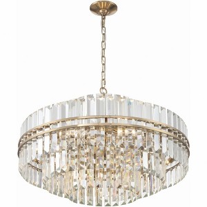 Crystorama Lighting Hayes 16 - Light Chandelier in  Aged Brass - 1 of 4