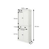 Sevobal Utility Storage Cabinets, Floor Cabinet with Adjustable Shelves and Drawers for Living Room Kitchen Hallway, White, 76"*39.8"*181.9" - 4 of 4