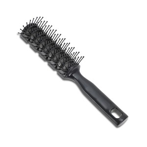 Unique Bargains Vented Hair Brush with Ball-Tipped Bristles Black 1 Pc - 1 of 4