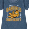 Girls' - Garfield - Varsity Graphic Short Sleeve Fleece Dress - 2 of 4