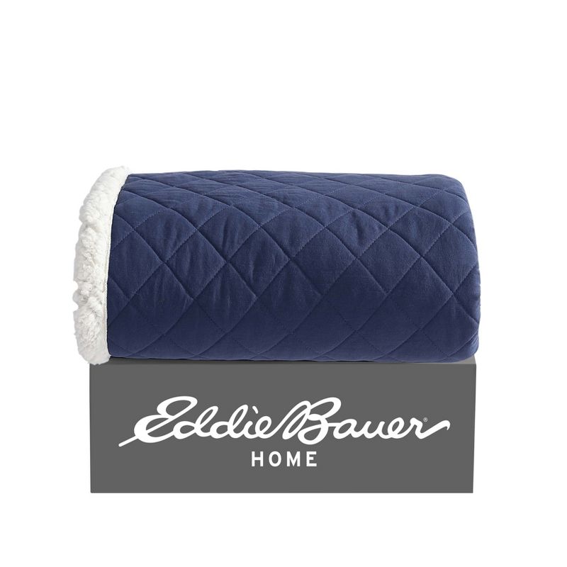 Eddie Bauer Essential Blue Throw Blanket, 2 of 11