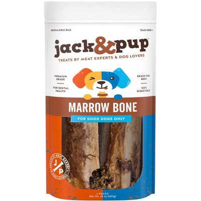 Jack & Pup 6" Marrow Bone Dog Treats - 2pk