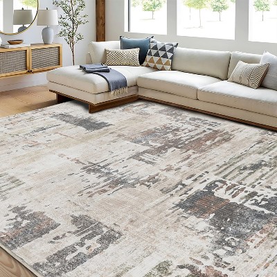 DOMETOUR Area Rug 5x7 FT, Modern Abstract Rug,Machine Washable for Living Room Rugs