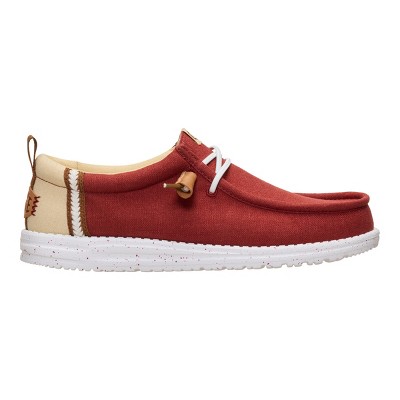 HEYDUDE Men Wally Craft Linen , Burnt Red/Multi, 11 — фото 7
