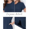 cheibear Women's Tank Crew Neck Soft Lounge Sleeping Pullover Pajama Dress Nightgown - 4 of 4