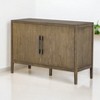 Storage Cabinet Sideboard with 2 Metal Handles & 2 Doors, MDF Wooden Sideboard Buffet Cabinet for Hallway,Adjustable Shelves,Oak Legs,Freestanding - 4 of 4