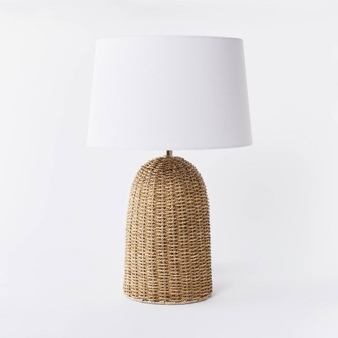 Large Seagrass Table Lamp Includes Led, Woven Table Lamp