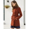 INSPIRE CHIC Women's Winter Stand Collar Double Breasted Outwear Coat - 2 of 4