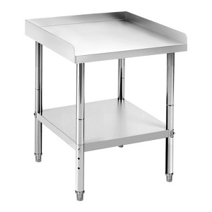 Commercial Stainless Steel Work Table with Adjustable Height - 400 lb Capacity, 2" Safety Lip, Heavy-Duty for Restaurant Kitchen & Food Prep - 1 of 4