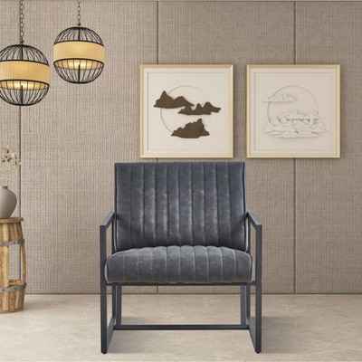VYNXARIA Modern design high quality PU(GREY)+ steel armchair£¬for Kitchen, Dining, Bedroom, Living Room