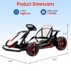 Jojoka 24V Go Kart for Kids Pedal Drift Kart with 2x150W Powerful Motors, Slow Start, Built-in Music - 2 of 4