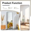 Vynxaria Aluminum alloy metal frame wall-mounted full-length mirror for porch,bathroom vanity mirror,floor-to-ceiling mirror,Gold - 4 of 4
