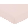 Sweet Jojo Designs Girl Baby Fitted Crib Sheet Desert Sun Collection Solid Blush Pink - 3 of 4