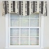 RLF Home 100% Cotton Jaspeado Cornice With Poly/Cotton Ivory lining Rod Pocket Valance 50" x 17" Black - 2 of 4